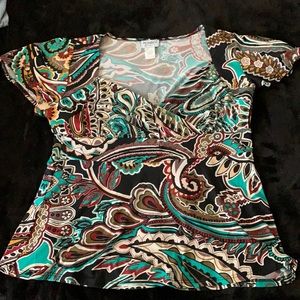 Monroe & Main Women’s Bohemian Print Blouse